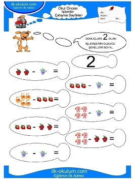 Çocuklar İçin toplam işlemi yaprak testleri 